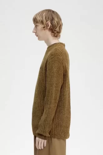 Pull côtelé en chenille pour homme