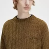 Pull côtelé en chenille pour homme
