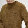 Pull côtelé en chenille pour homme