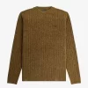 Pull côtelé en chenille pour homme