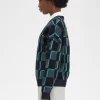 Pull à damier pour femme