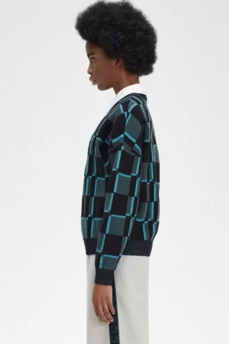 Pull à damier pour femme