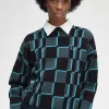 Pull à damier pour femme