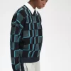Pull à damier pour femme