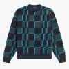 Pull à damier pour femme