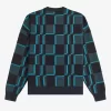 Pull à damier pour femme