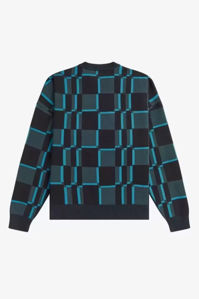 Pull à damier pour femme