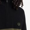 Pull demi-zippé à blocs de couleurs en tricot