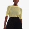 Pull en maille ajourée à manches courtes