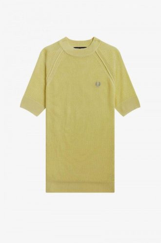 Pull en maille ajourée à manches courtes