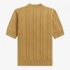Pull en maille torsadée à manches courtes