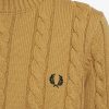 Pull en maille torsadée à manches courtes