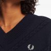 Pull en maille torsadée à ourlet fendu