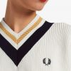 Pull en tricot à col en V et pointes