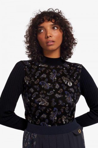 Pull en tricot à imprimé cachemire