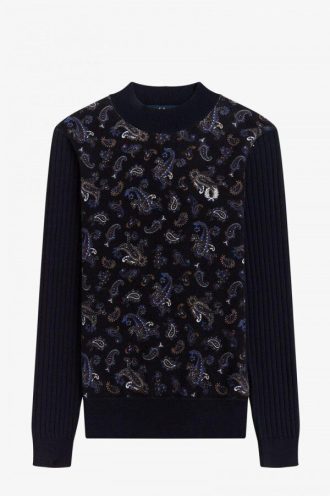 Pull en tricot à imprimé cachemire
