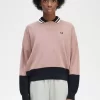 Pull femme à blocs de couleurs