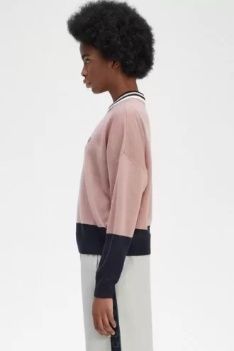 Pull femme à blocs de couleurs