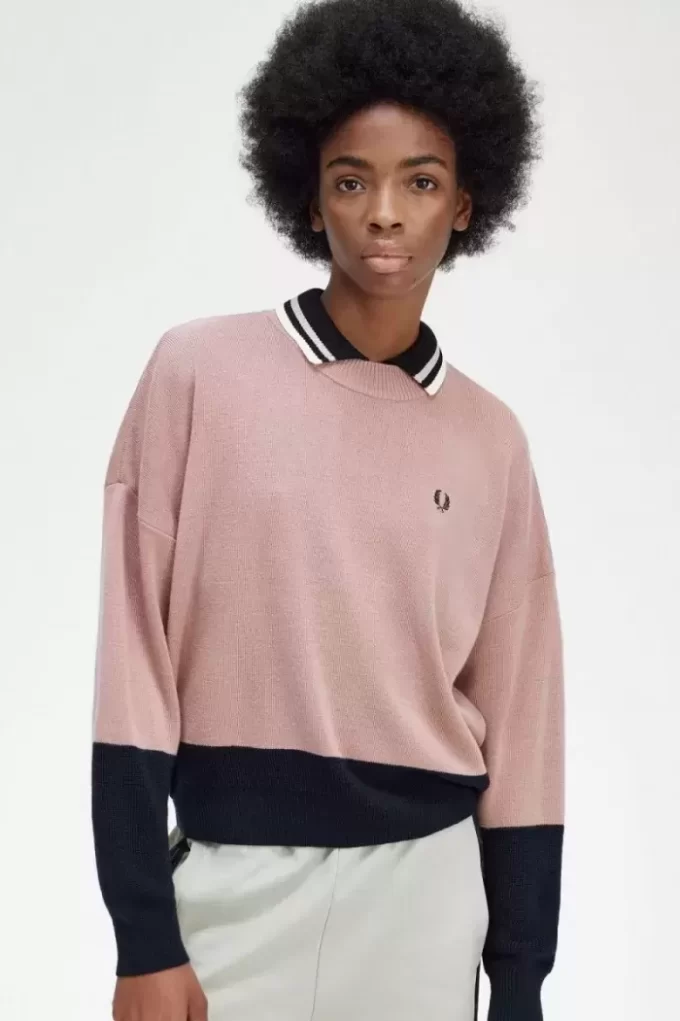 Pull femme à blocs de couleurs