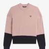 Pull femme à blocs de couleurs