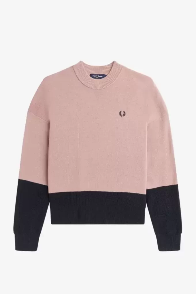 Pull femme à blocs de couleurs