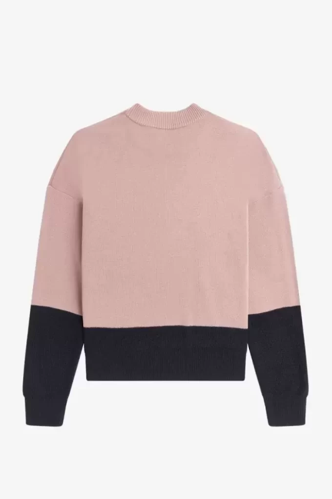 Pull femme à blocs de couleurs