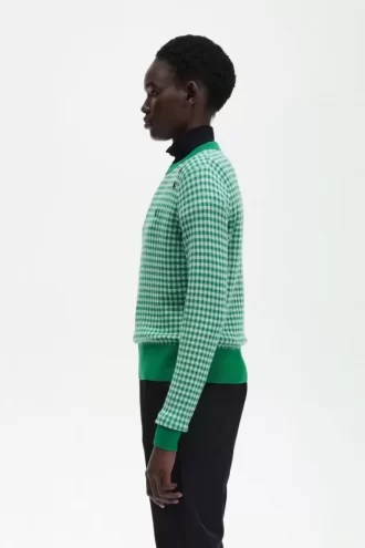Pull femme à carreaux vichy