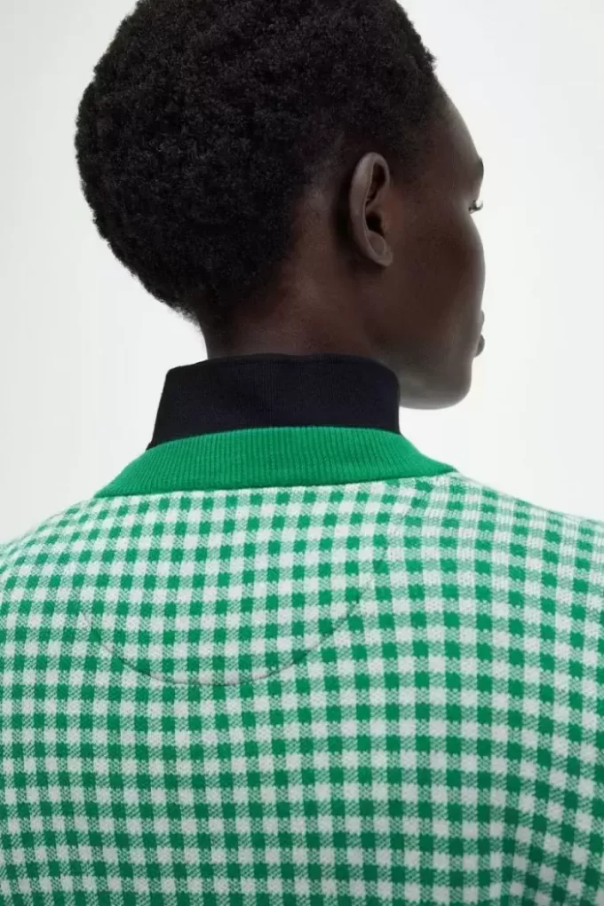 Pull femme à carreaux vichy