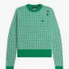 Pull femme à carreaux vichy