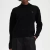 Pull femme en chenille quadrillée