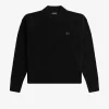 Pull femme en chenille quadrillée