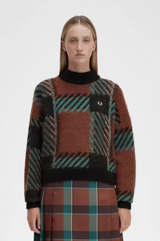 Pull femme Glitch Tartan