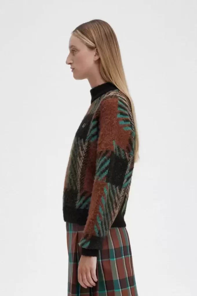 Pull femme Glitch Tartan