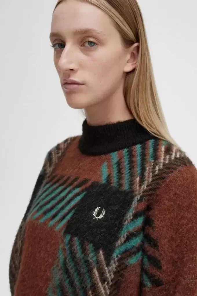 Pull femme Glitch Tartan