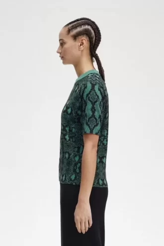 Pull femme à imprimé serpent
