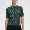 Pull femme à imprimé serpent