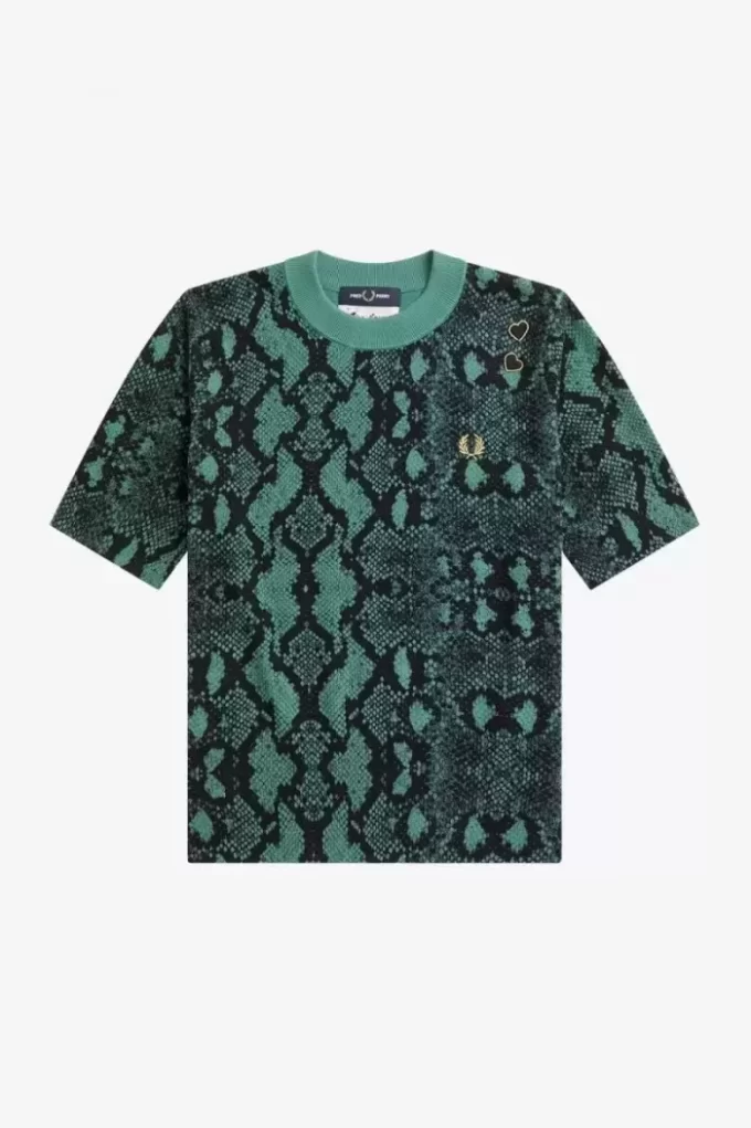 Pull femme à imprimé serpent