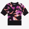 Pull femme à manches courtes abstrait