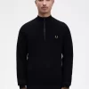 Pull homme à demi-zip et point gaufré