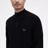 Pull homme à demi-zip et point gaufré