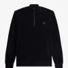 Pull homme à demi-zip et point gaufré