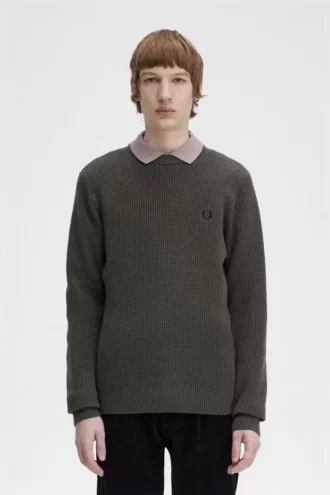 Pull homme en laine d&rsquo;agneau texturée