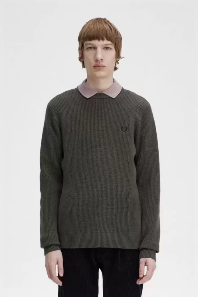 Pull homme en laine d&rsquo;agneau texturée