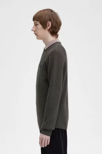Pull homme en laine d&rsquo;agneau texturée