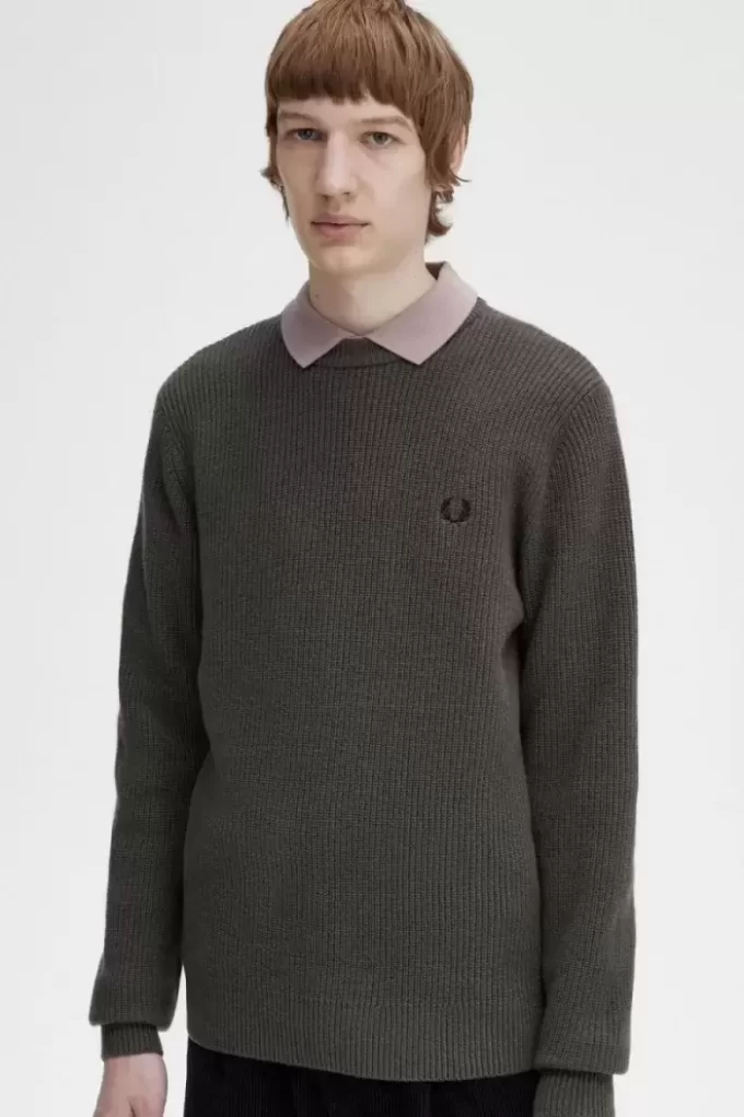 Pull homme en laine d&rsquo;agneau texturée