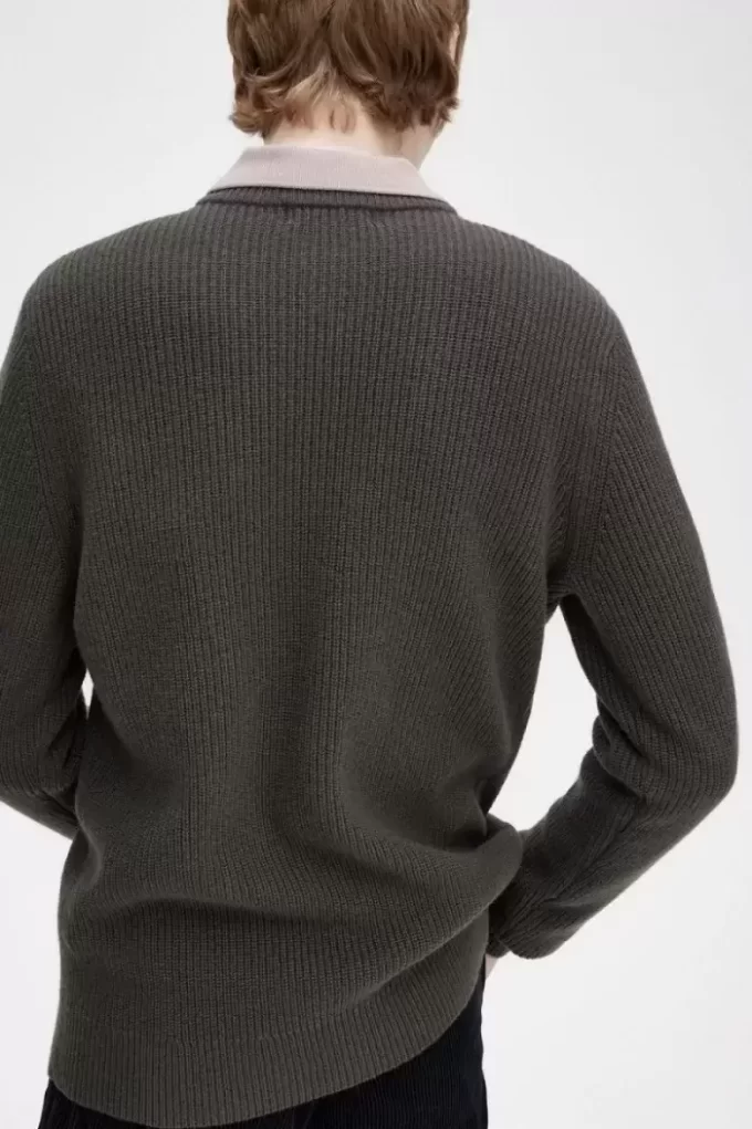 Pull homme en laine d&rsquo;agneau texturée