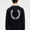 Pull homme à motif couronne de laurier graphique