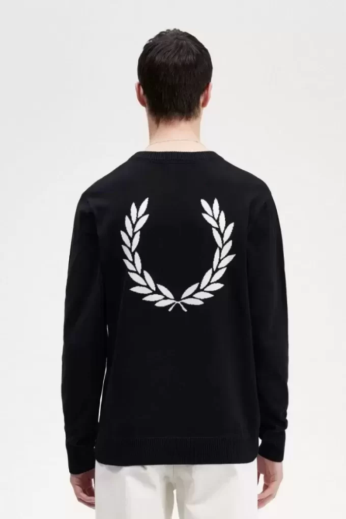 Pull homme à motif couronne de laurier graphique
