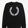 Pull homme à motif couronne de laurier graphique