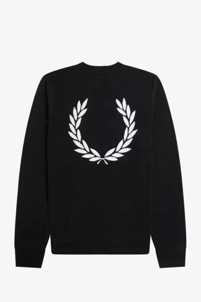 Pull homme à motif couronne de laurier graphique